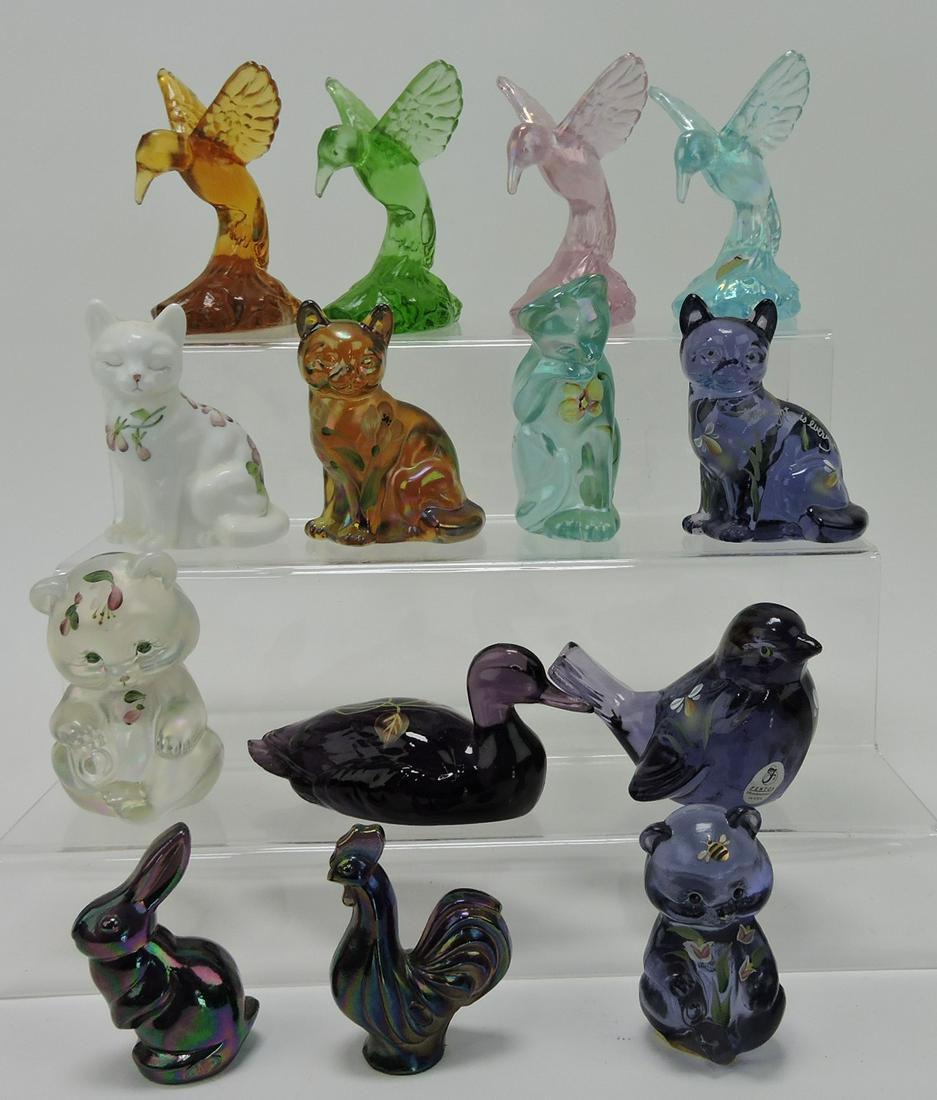 Fenton lot of 14 animal figures (1 of 1)