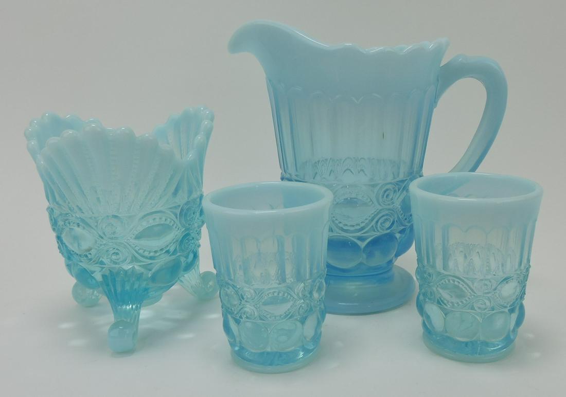 Blue opalescent eye winker spooner, pitcher & (1 of 1)