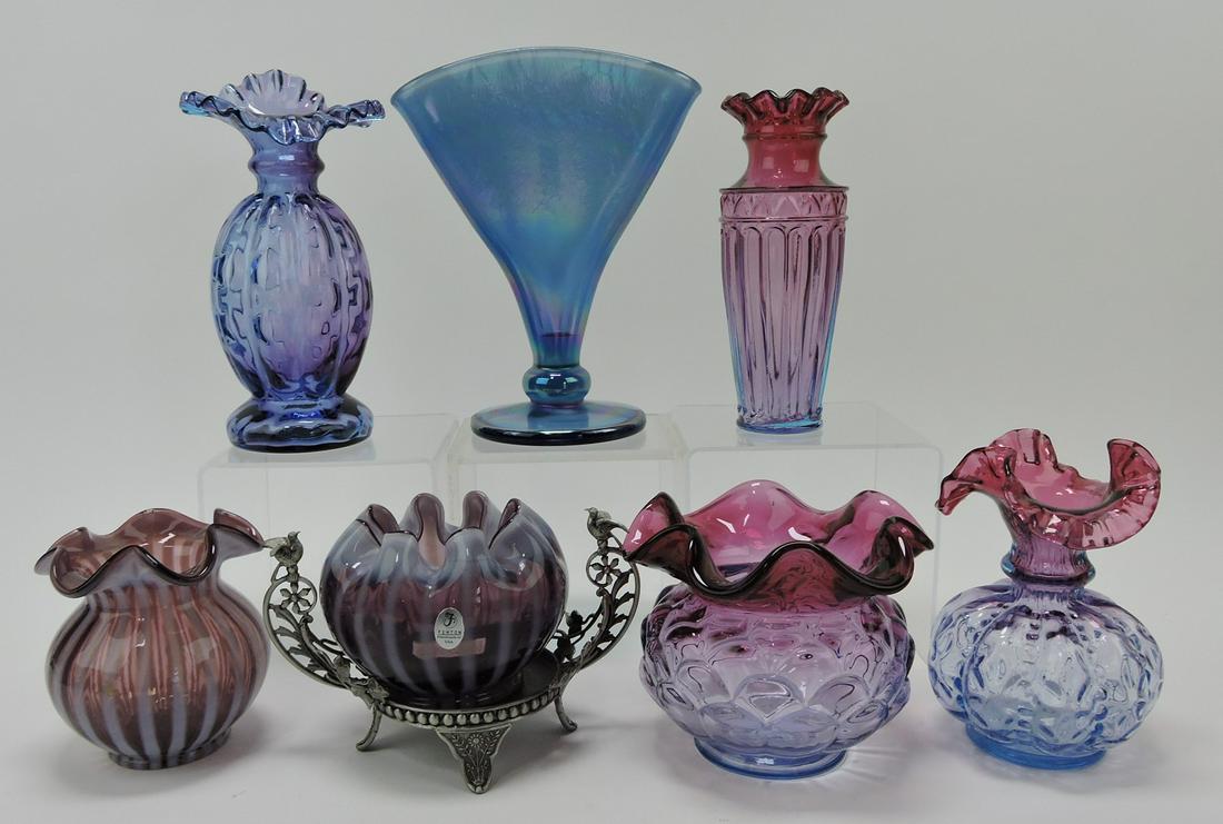Fenton lot of 7 vases, 4 1/2 to 8 1/2" (1 of 1)