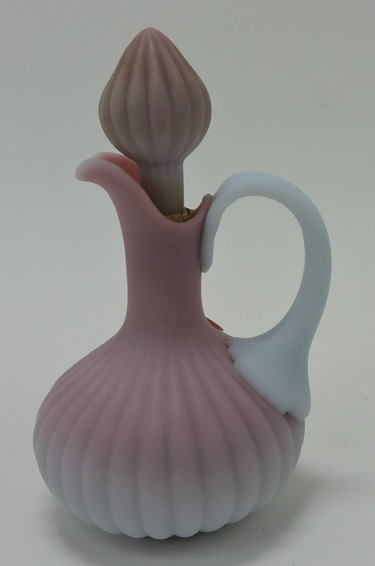Mt. Washington peach blow ribbed cruet, (1 of 1)