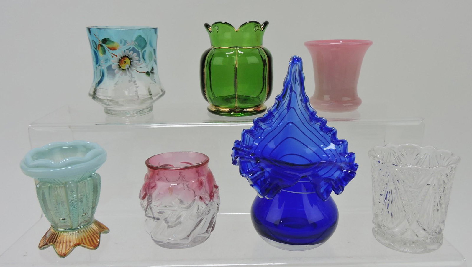 Lot of 7 toothpick holders: Bluena floral (1 of 1)