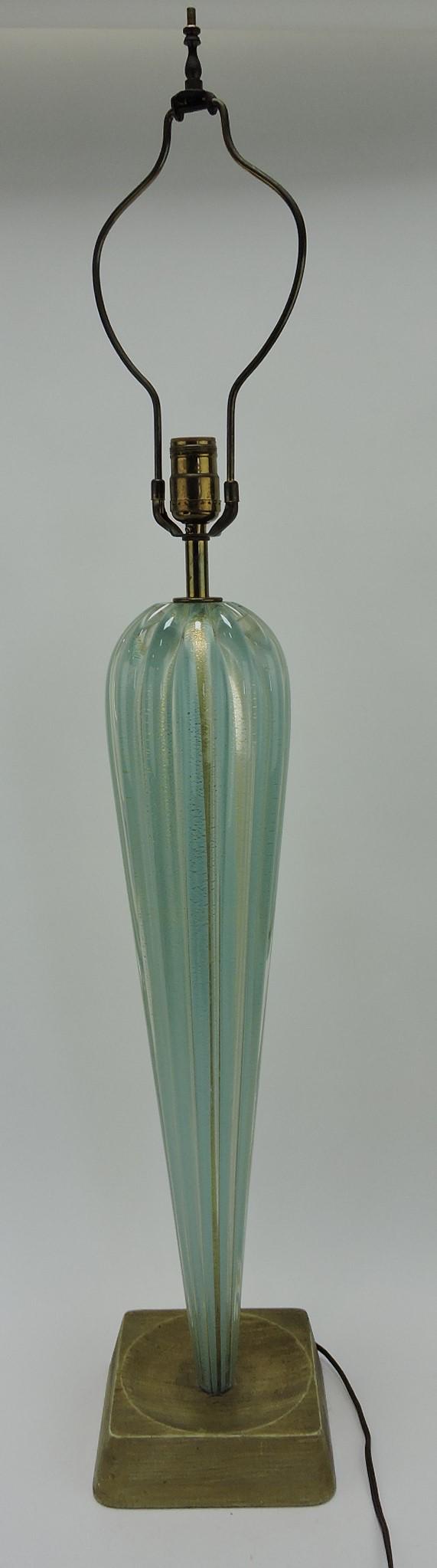 Murano MCM glass table lamp, 40" overall, (1 of 1)