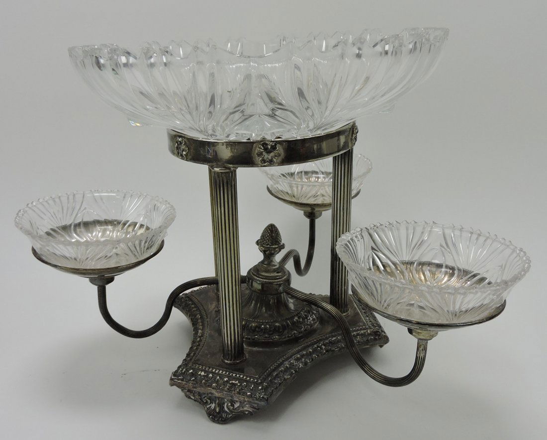 Victorian silver plate table center (1 of 3)
