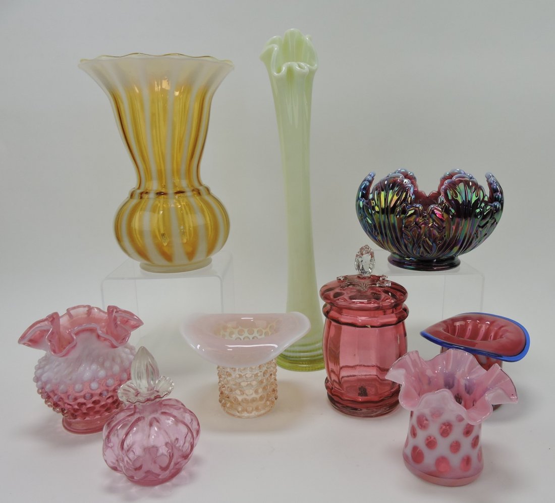 Fenton glass lot of 9 assorted items (1 of 1)