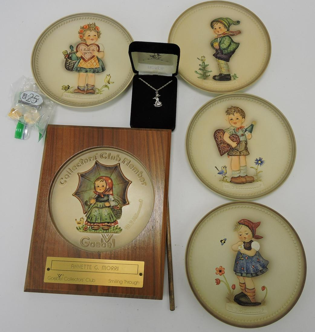 Hummel lot of 4 plates, plaque, and (1 of 1)