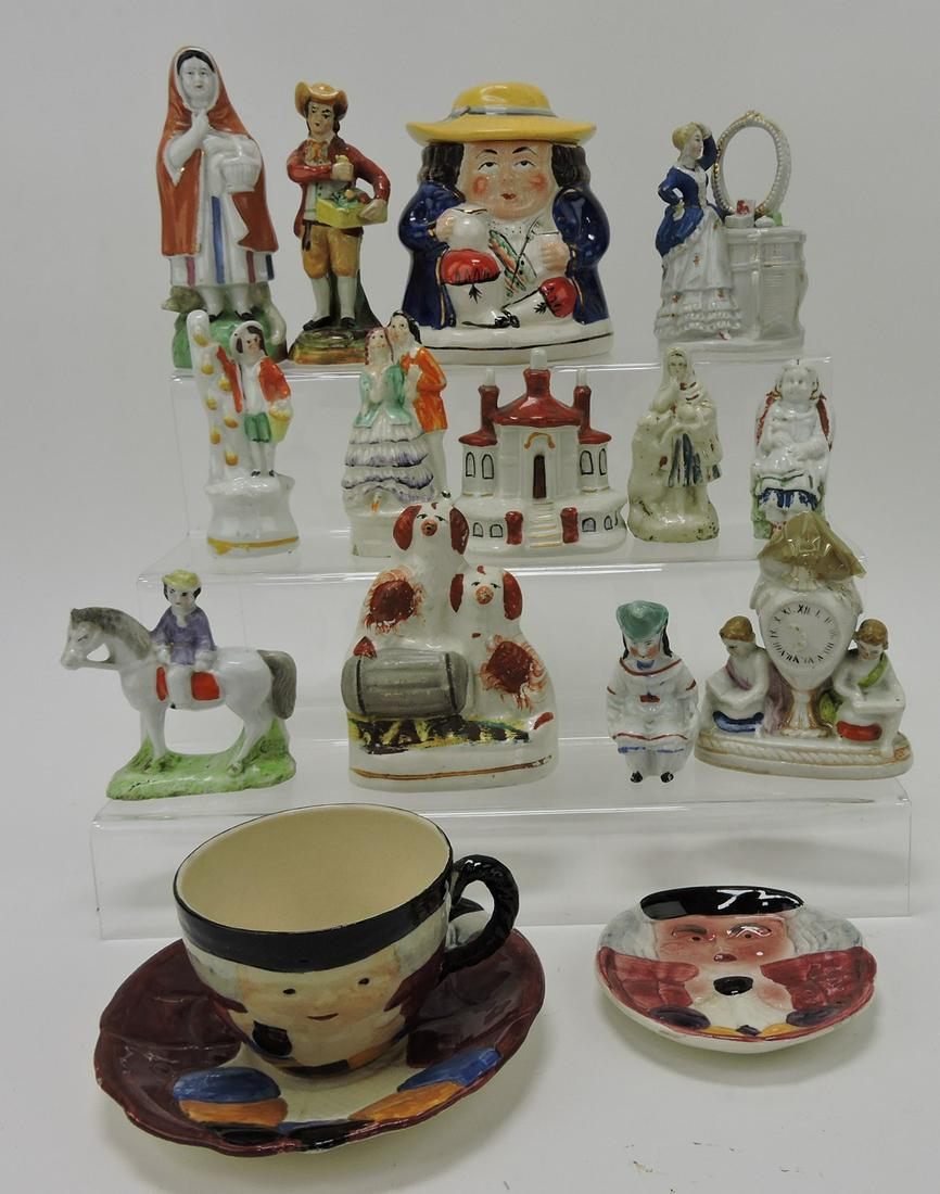 Staffordshire lot of 15 figures and (1 of 1)