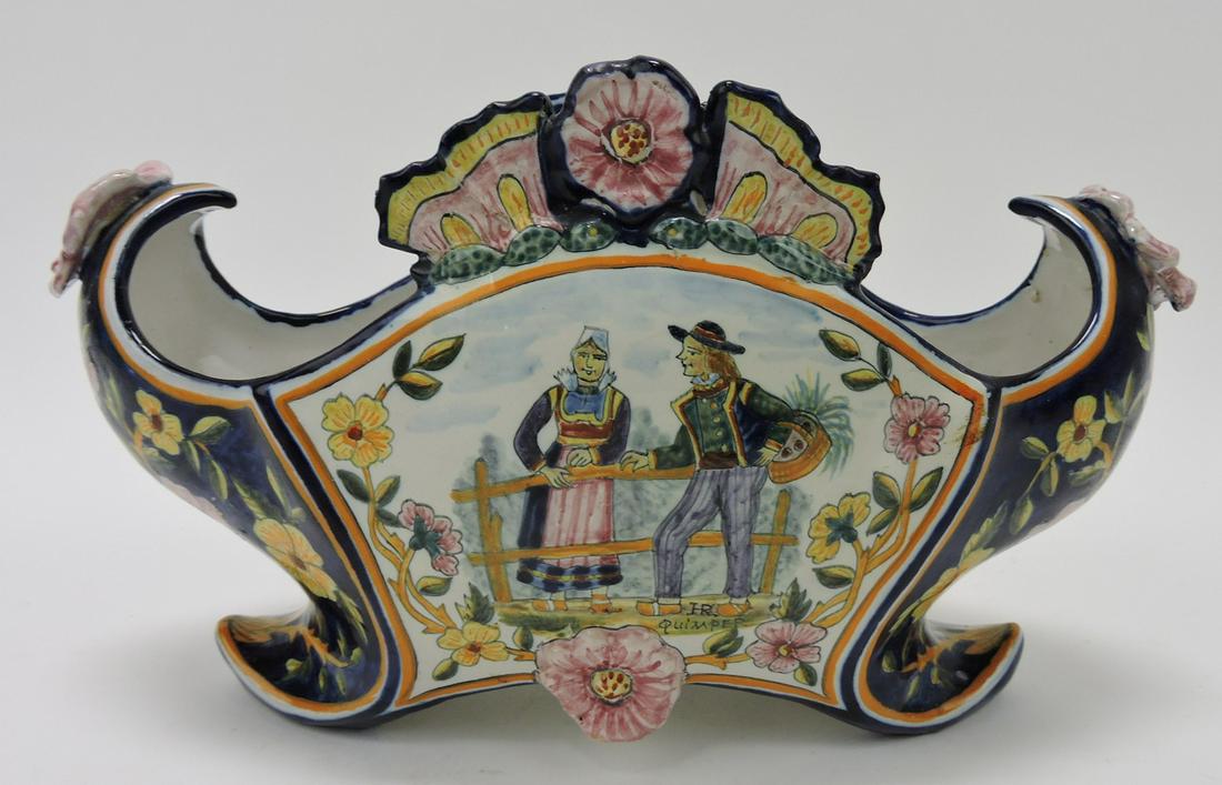 Henriot Quimper 11" table center with (1 of 1)