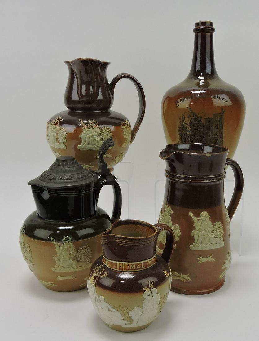 Doulton Lambeth lot of 5 jugs, 4 1/4 to (1 of 1)