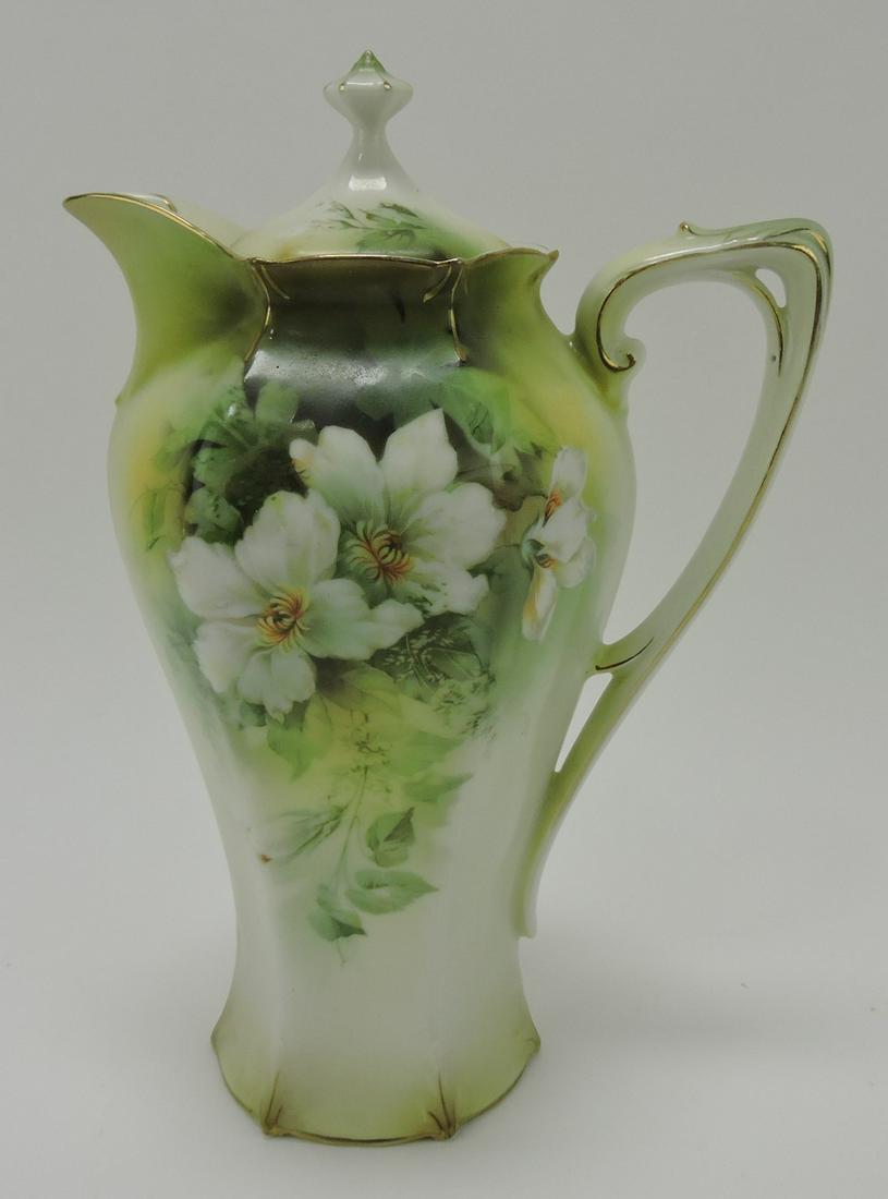 R.S. Prussia chocolate pot, floral motif (1 of 1)