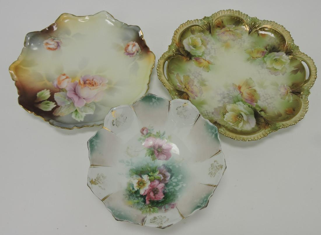 R.S. Prussia lot of 2 floral plates and (1 of 1)