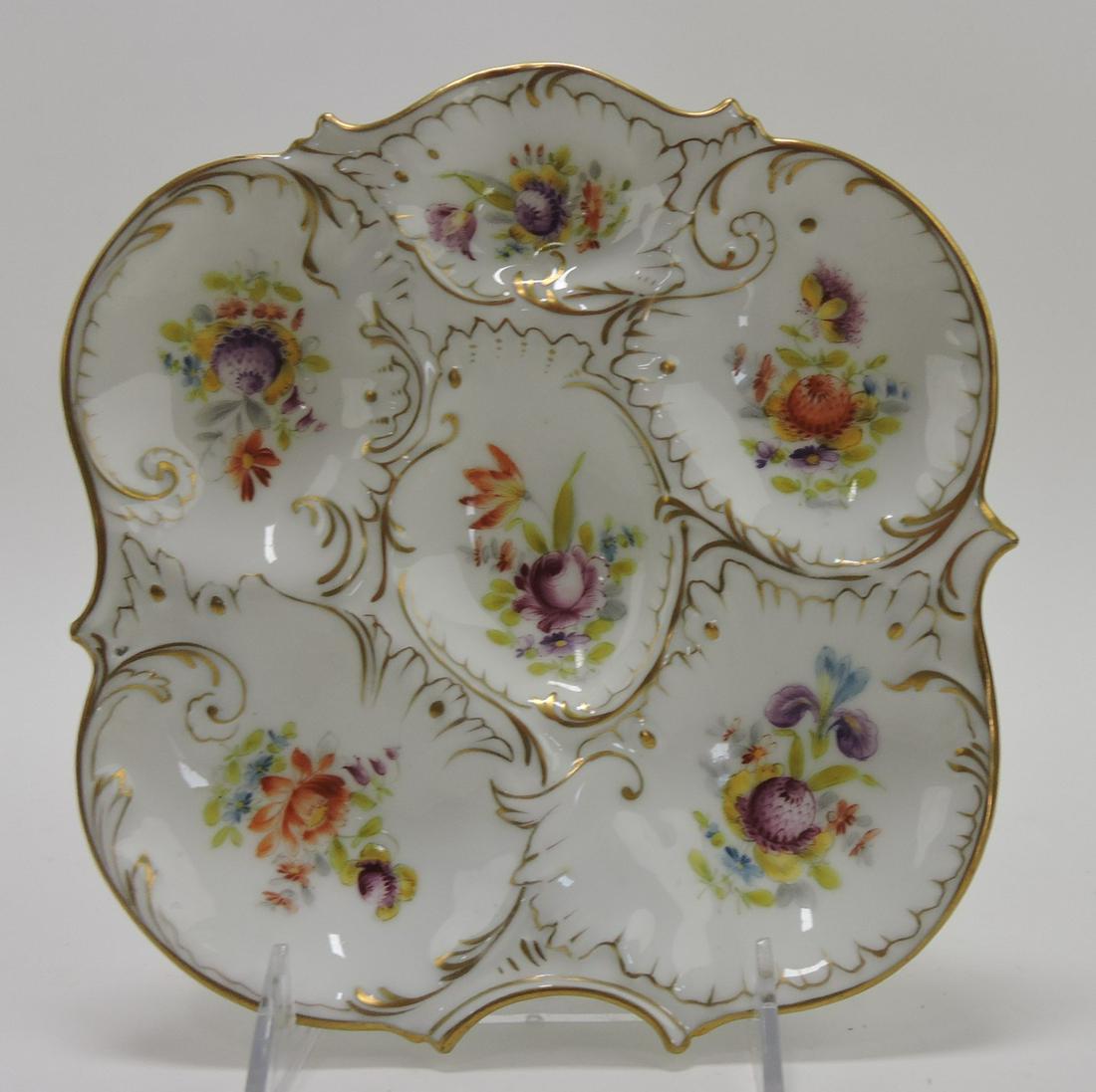 Dresden 8" floral five well oyster plate (1 of 1)