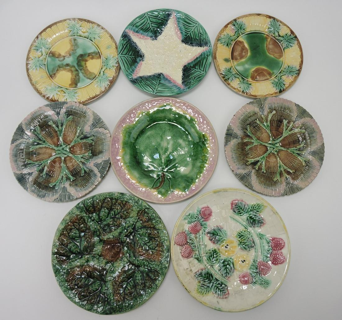 Etruscan majolica lot of 8 plates, (1 of 1)