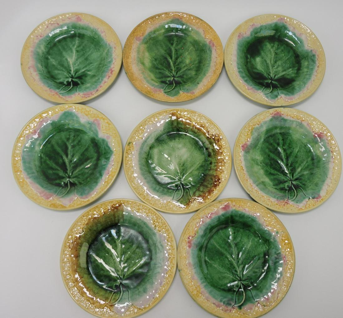 Etruscan majolica maple leaf on basket (1 of 1)