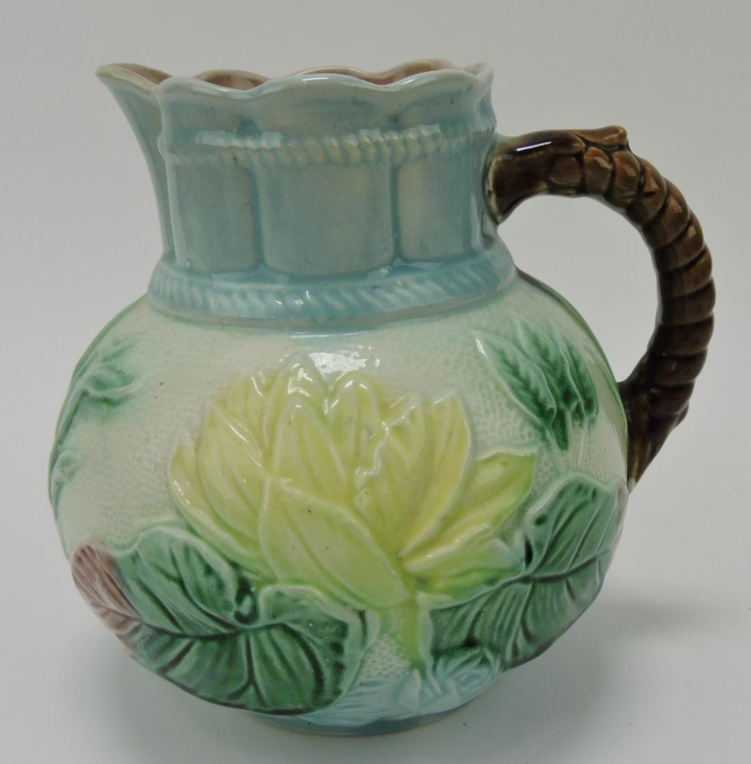 Samuel Lear majolica water lily 6" (1 of 1)