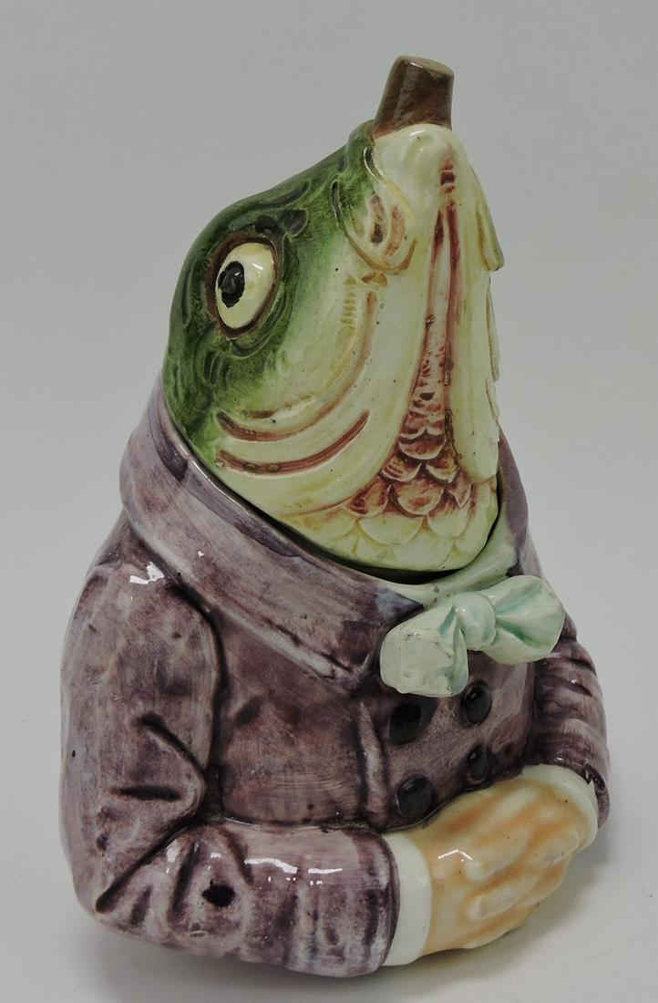 Majolica large fish with purple smoking (1 of 1)