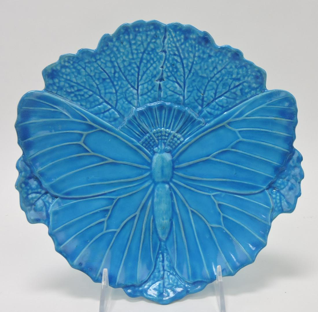 Minton majolica French blue butterfly (1 of 1)