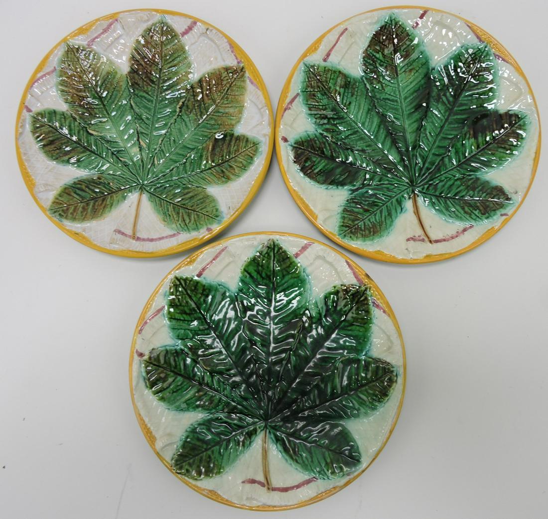 George Jones majolica set of 3 - 9" (1 of 1)