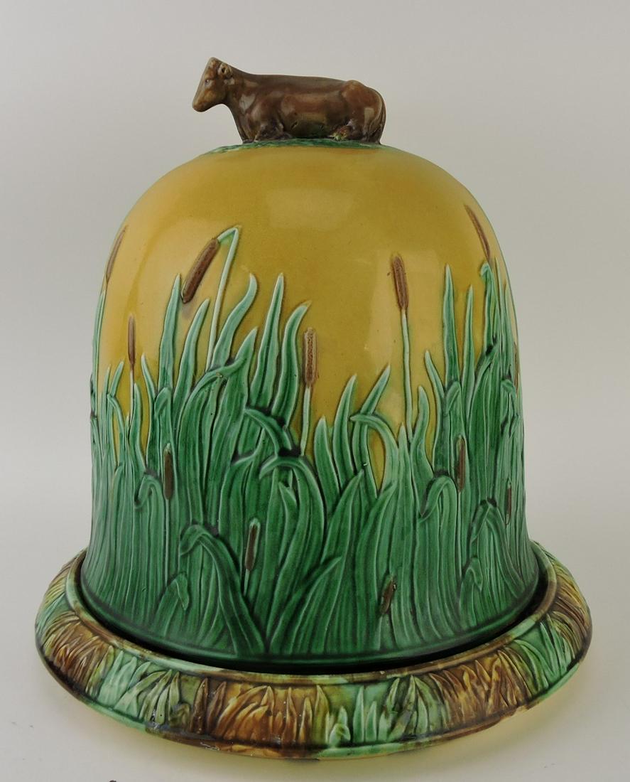 Adams & Bromley majolica cow and (1 of 1)