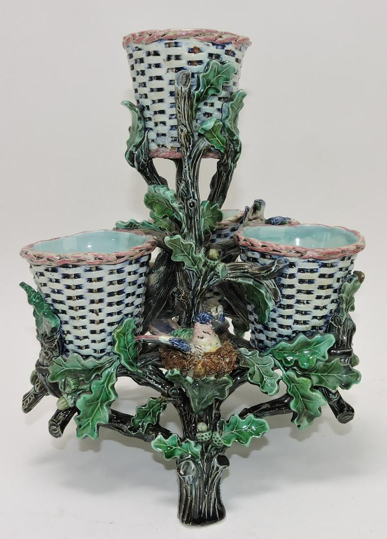 Rare Hugo Lonitz majolica basket (1 of 1)