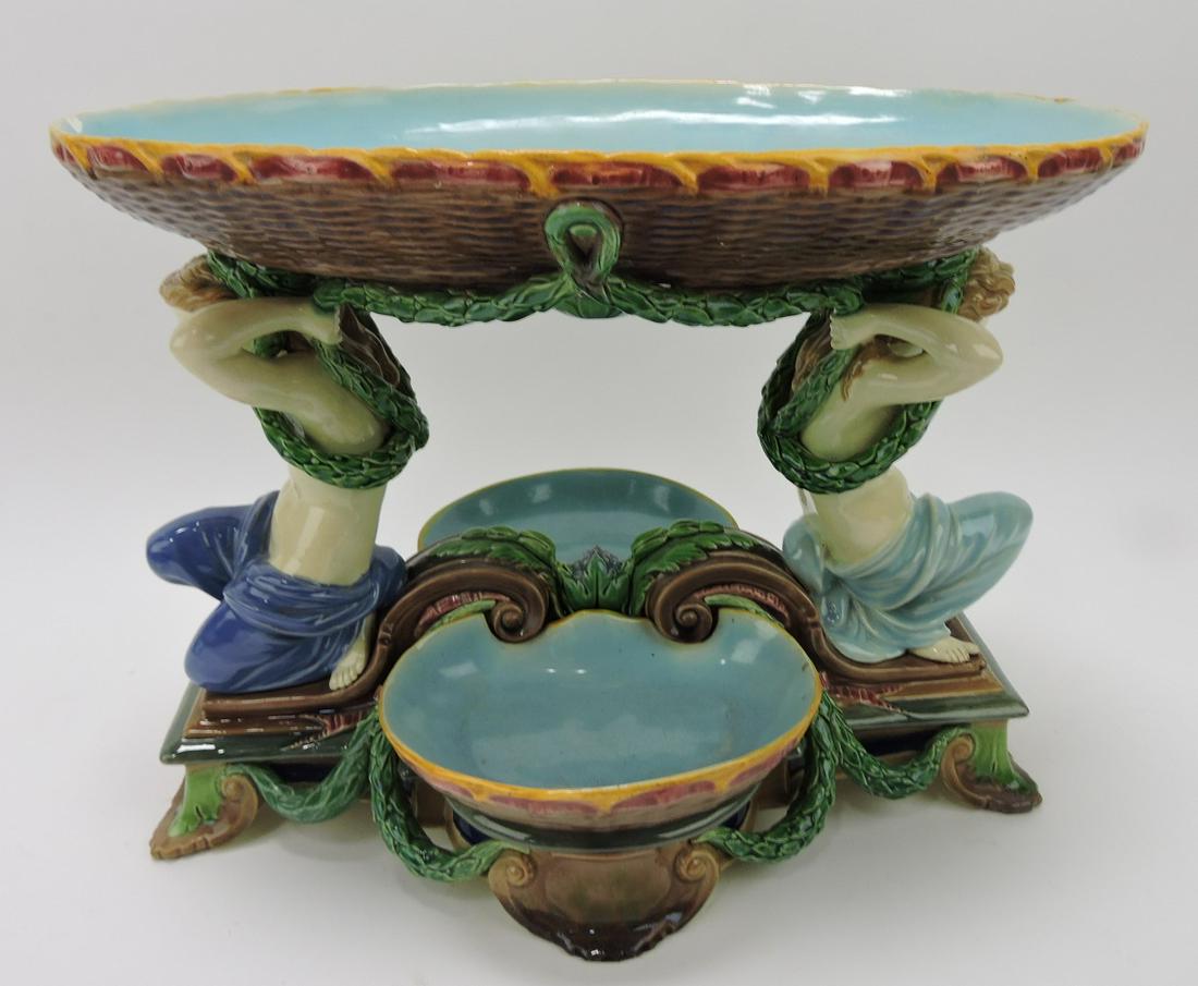 Copeland majolica compote with two (1 of 1)