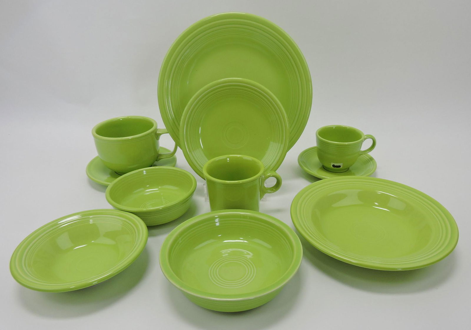 Fiesta Post 86 chartreuse lot of 2 - 11 pc (1 of 1)