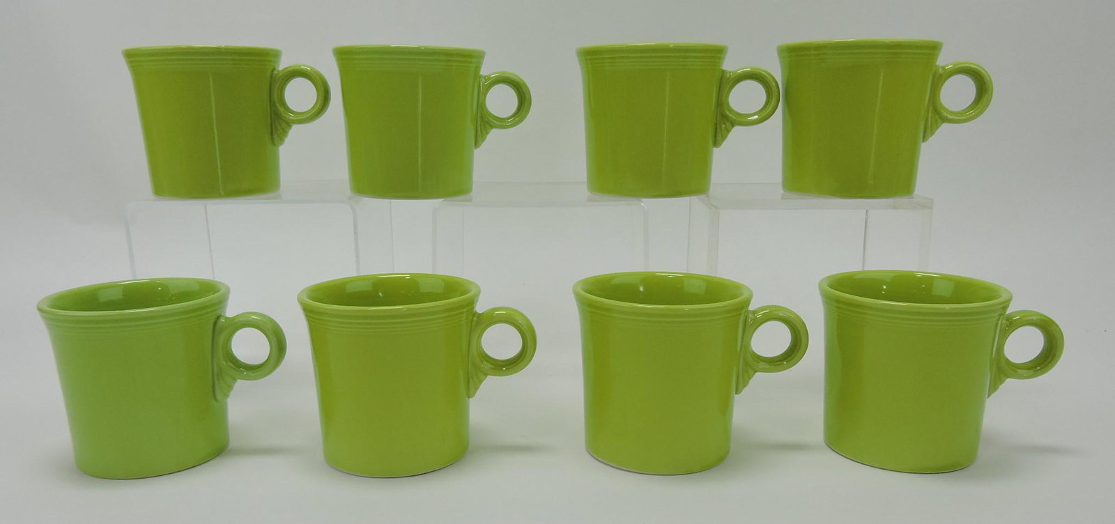 Fiesta Post 86 chartreuse lot of 8 mugs: .