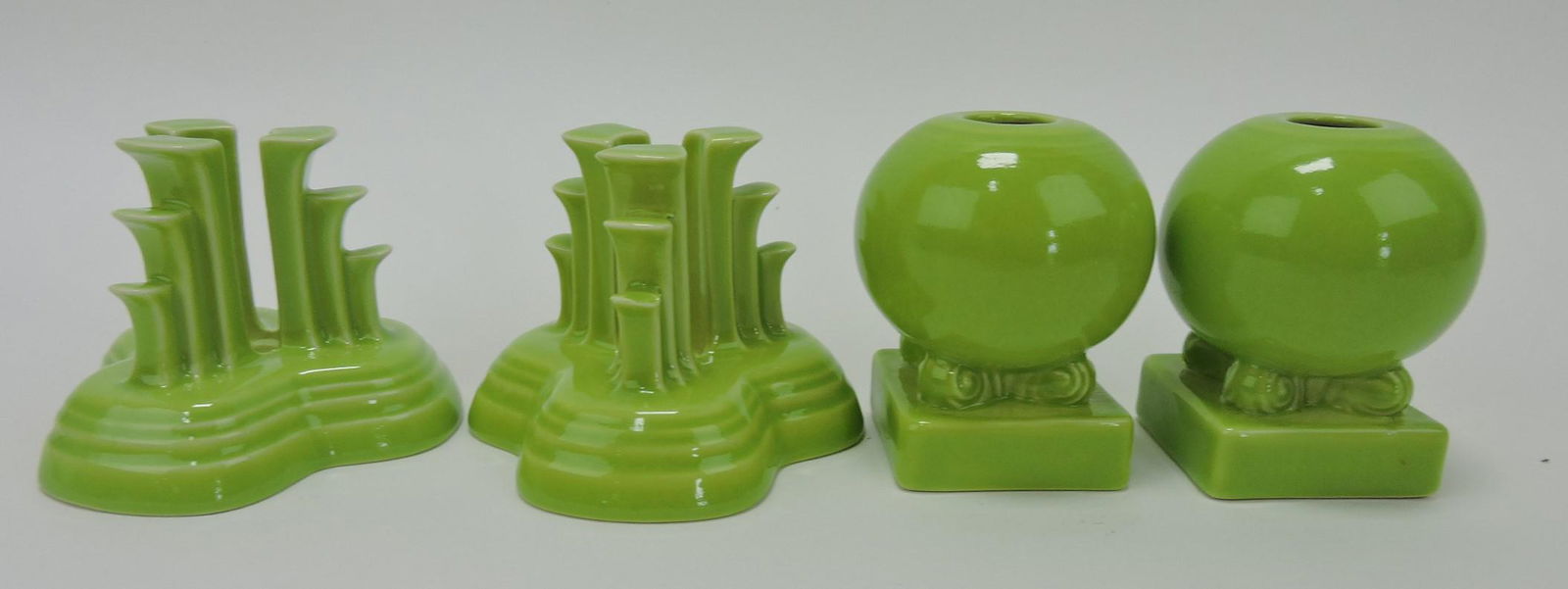 Fiesta Post 86 chartreuse pair of pyramid and (1 of 1)