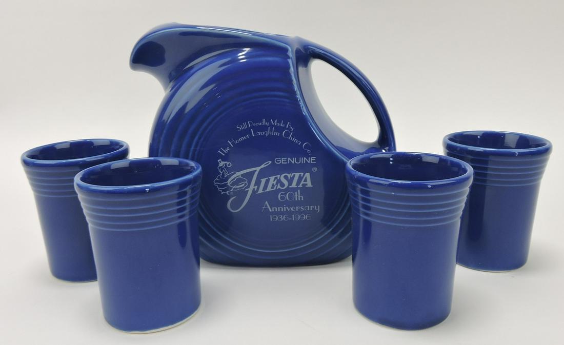 Fiesta Post 86 sapphire 5 pc beverage set, (1 of 1)