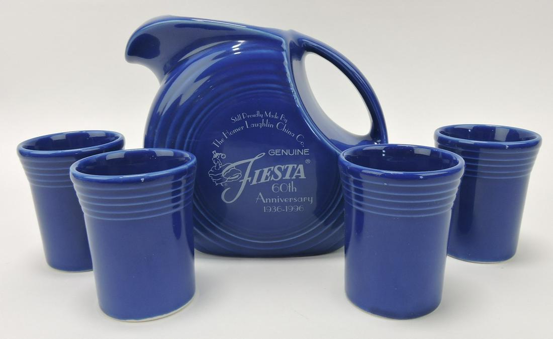 Fiesta Post 86 sapphire 5 pc beverage set, (1 of 1)