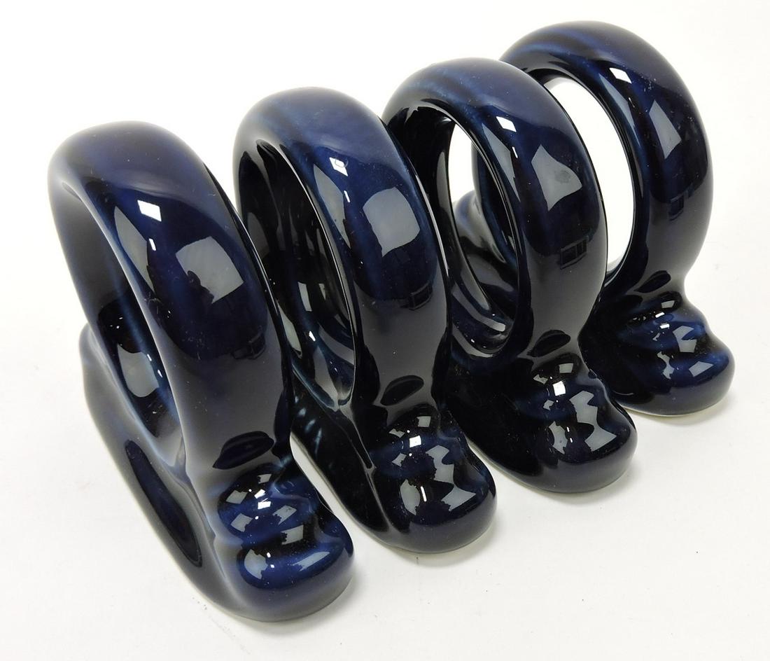 Fiesta Post 86 set of 4 napkin rings, cobalt (1 of 1)