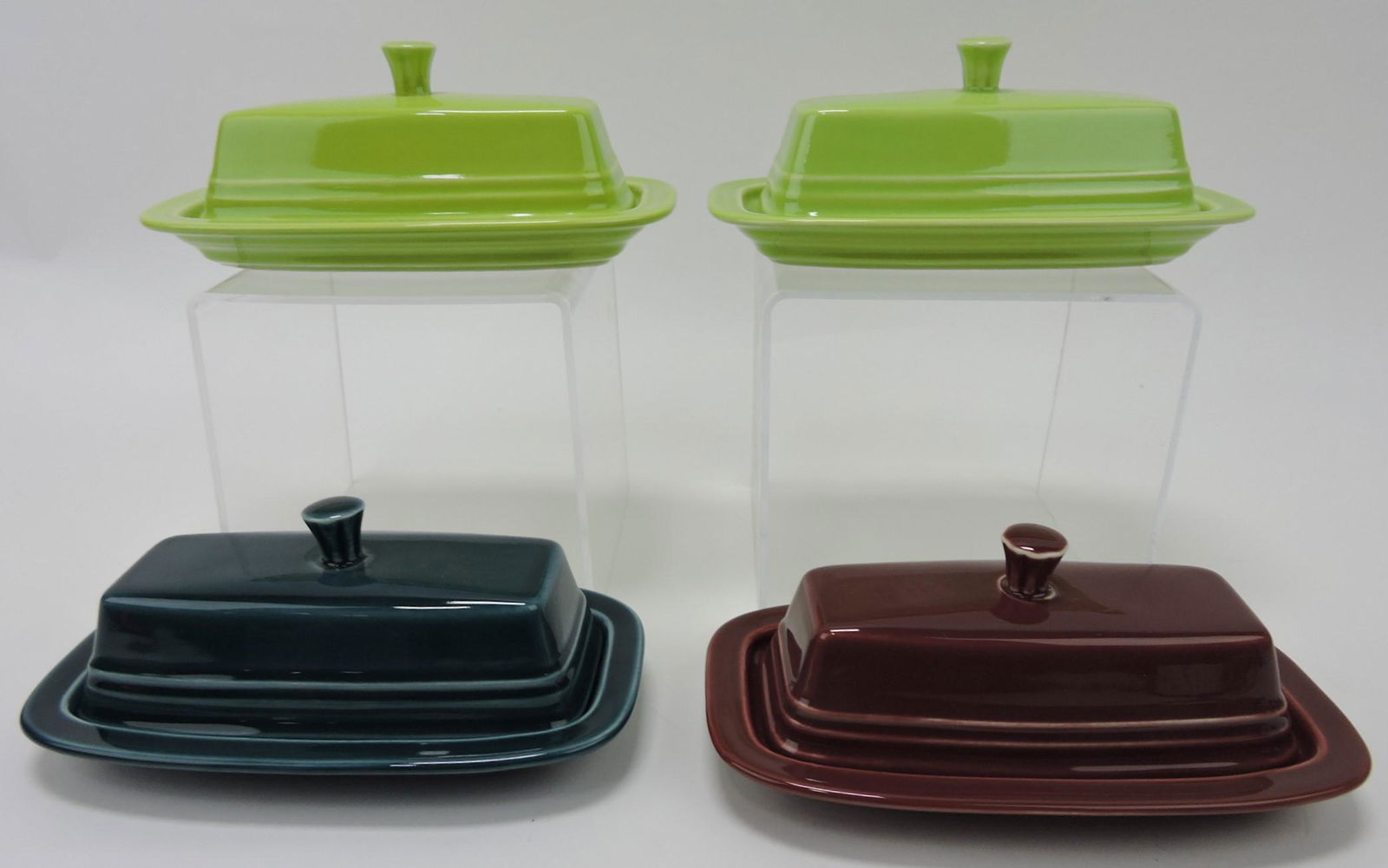 Fiesta Post 86 lot of 4 butter dishes, (1 of 1)