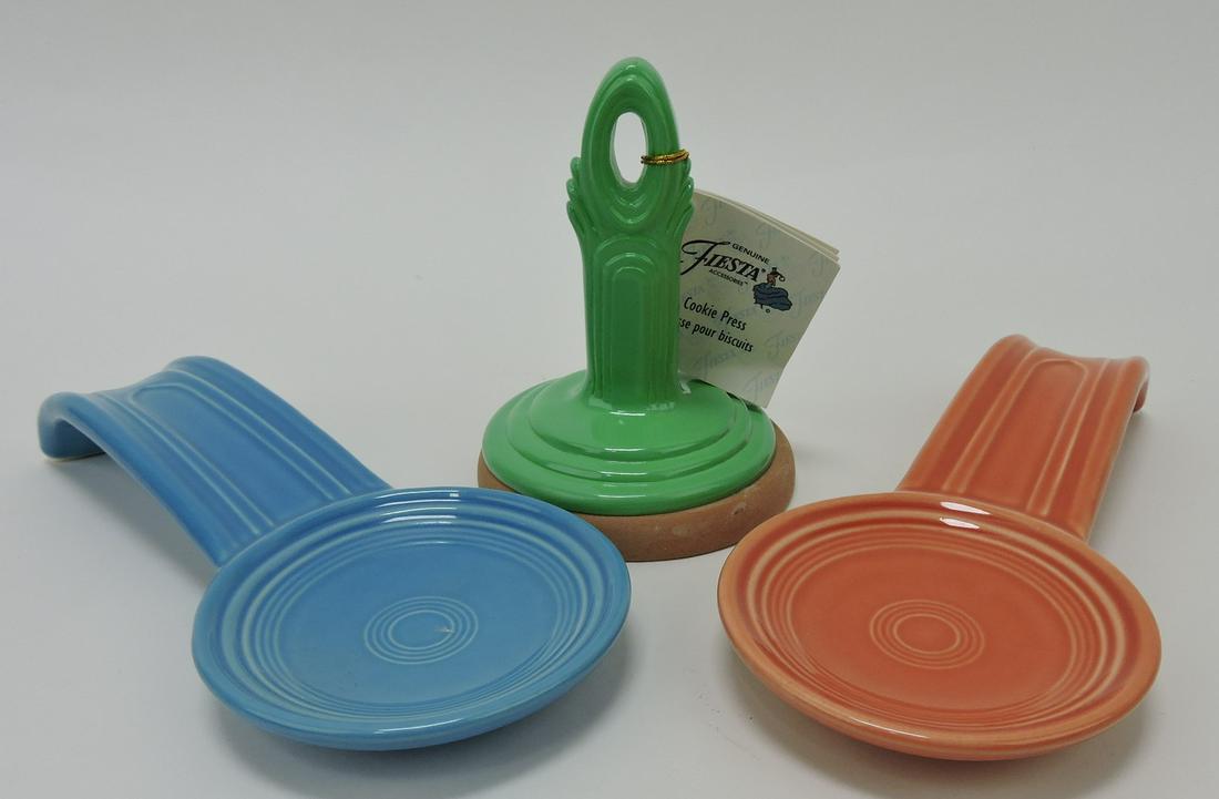 Fiesta Post 86 lot of 2 spoon rests and (1 of 1)