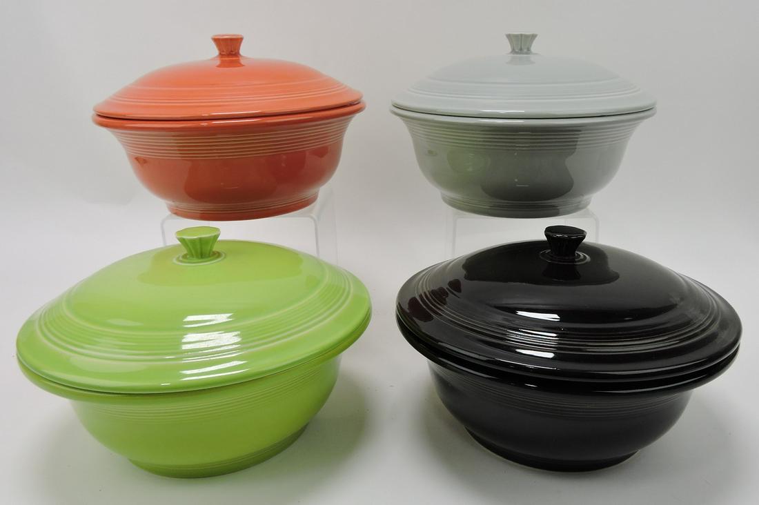Fiesta Post 86 lot of 4 covered casseroles, (1 of 1)