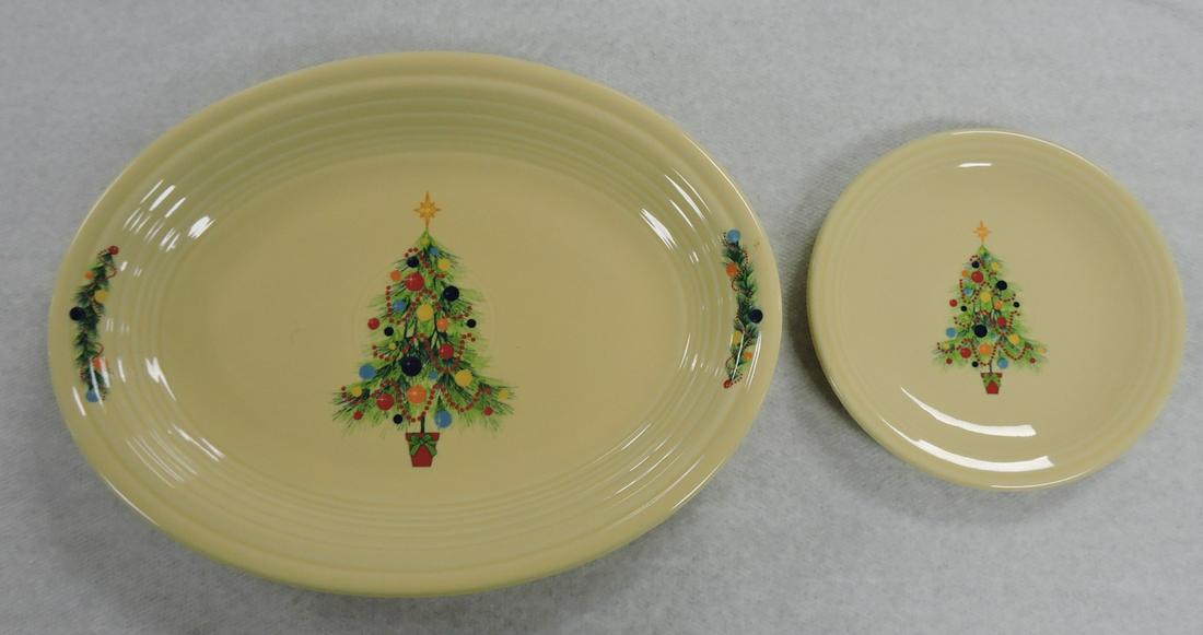 Fiesta Post 86 ivory Christmas Tree platter (1 of 1)