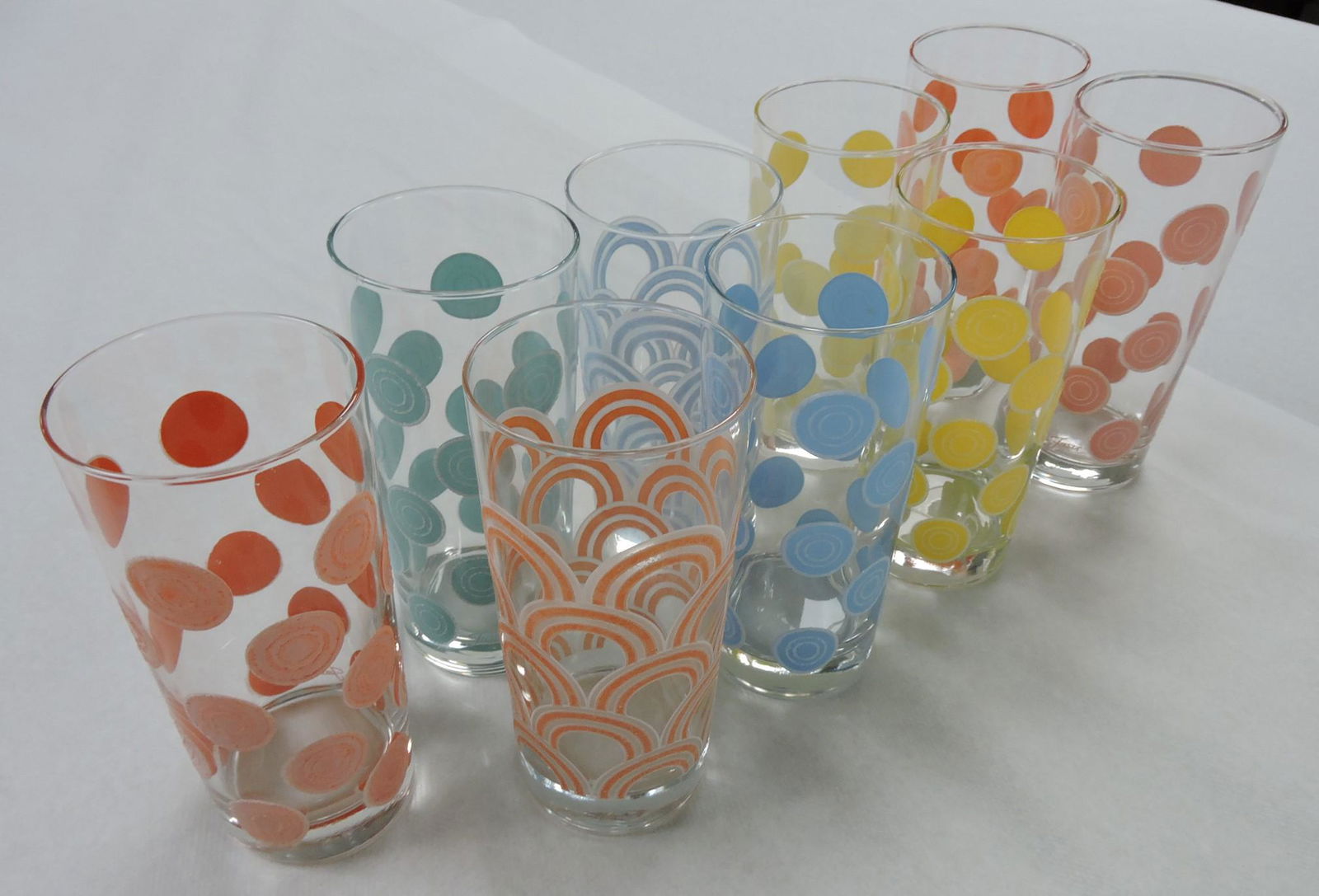 Fiesta Post 86 lot of 9 go-along glass (1 of 1)