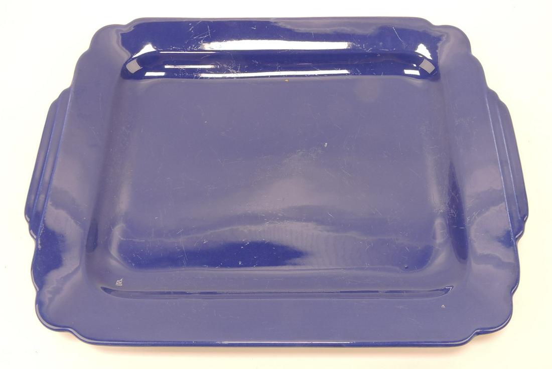 Fiesta Riviera 13 1/2" platter, cobalt, wear (1 of 1)
