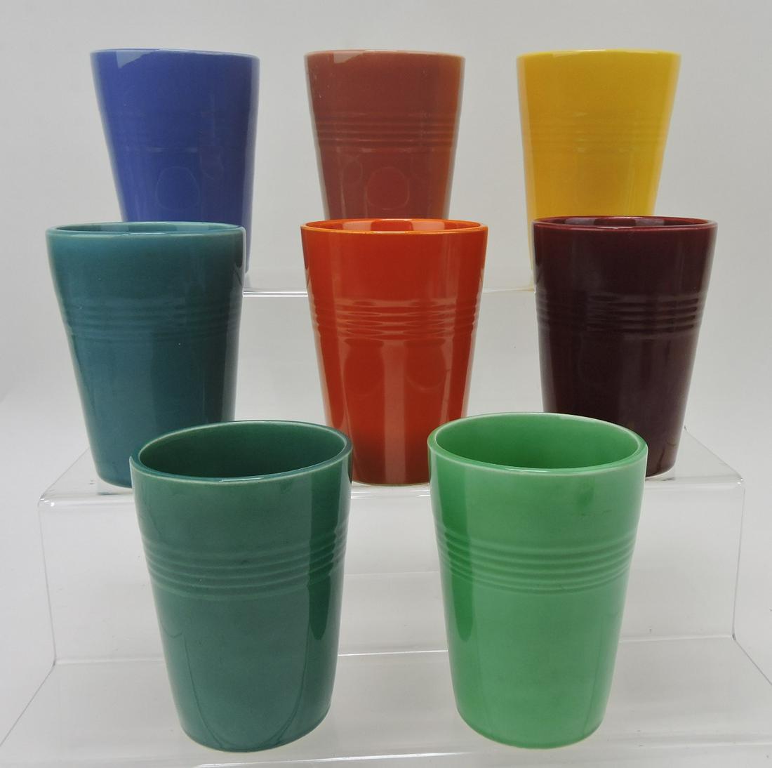 Fiesta Harlequin lot of 8 different water: tumblers