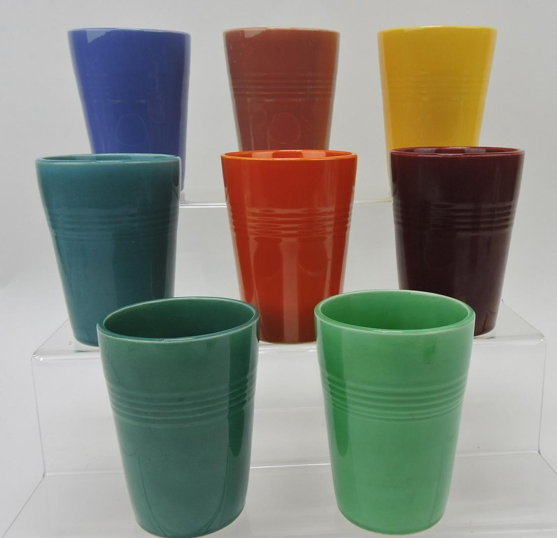 Fiesta Harlequin lot of 8 different water: tumblers