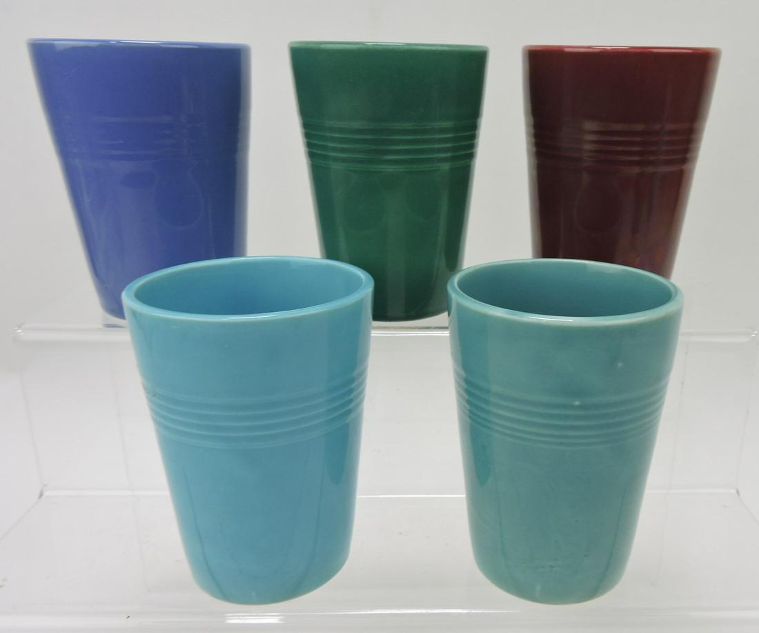 Fiesta Harlequin set of 5 tumblers, mixed: .