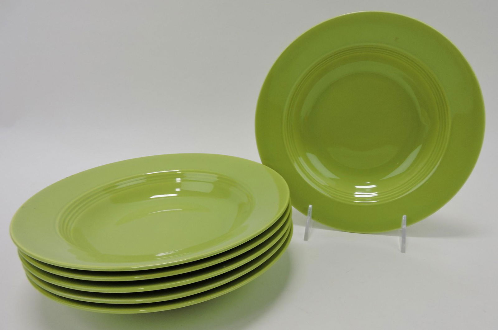 Fiesta Harlequin lot of 6 deep plates, (1 of 1)