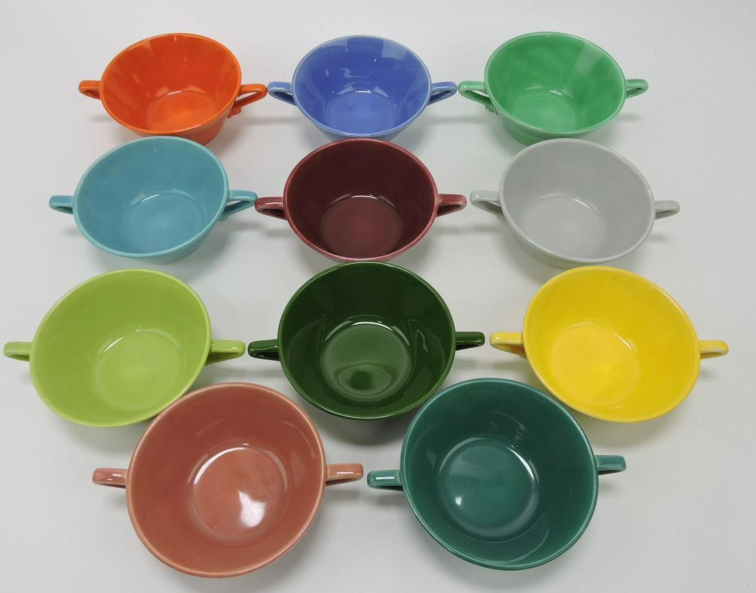 Fiesta Harlequin cream soup group,: 11 different colors