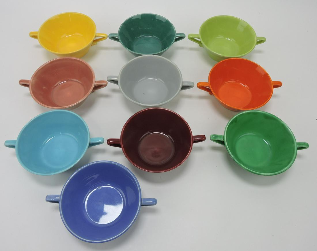 Fiesta Harlequin cream soup group, (1 of 1)