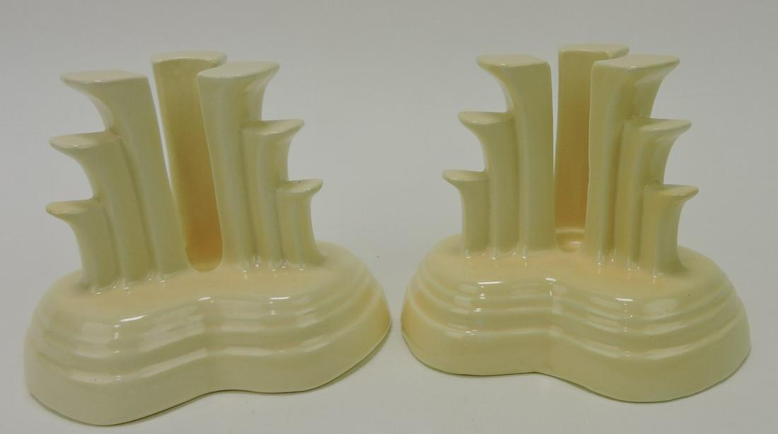 Fiesta pair tripod candle holders, ivory (1 of 1)