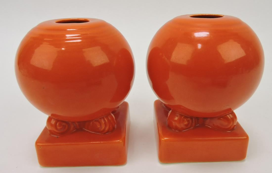 Fiesta pair bulb candle holders, red (1 of 1)