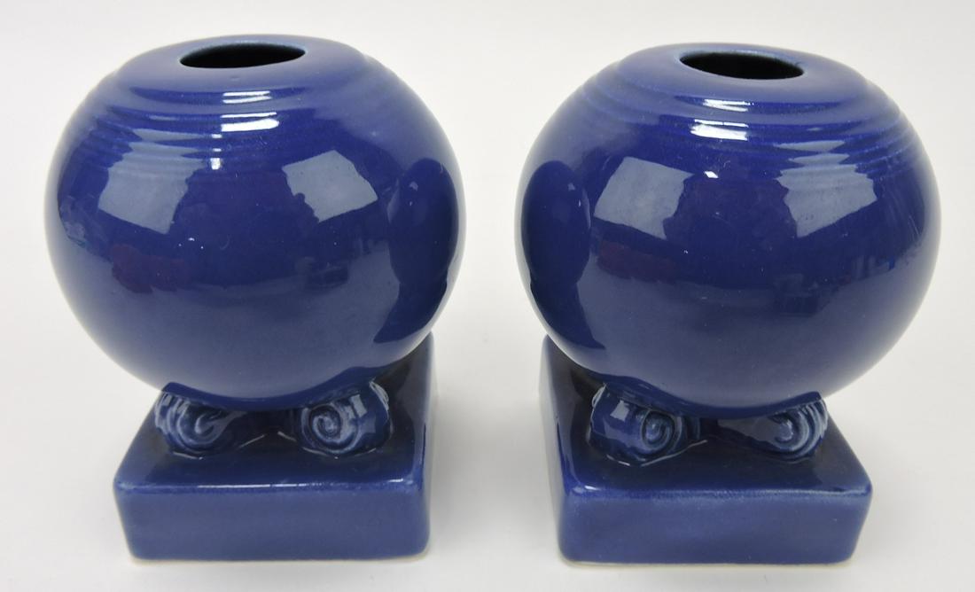Fiesta pair bulb candle holders, cobalt (1 of 1)