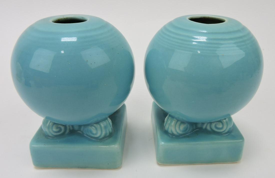 Fiesta pair bulb candle holders, turquoise (1 of 1)