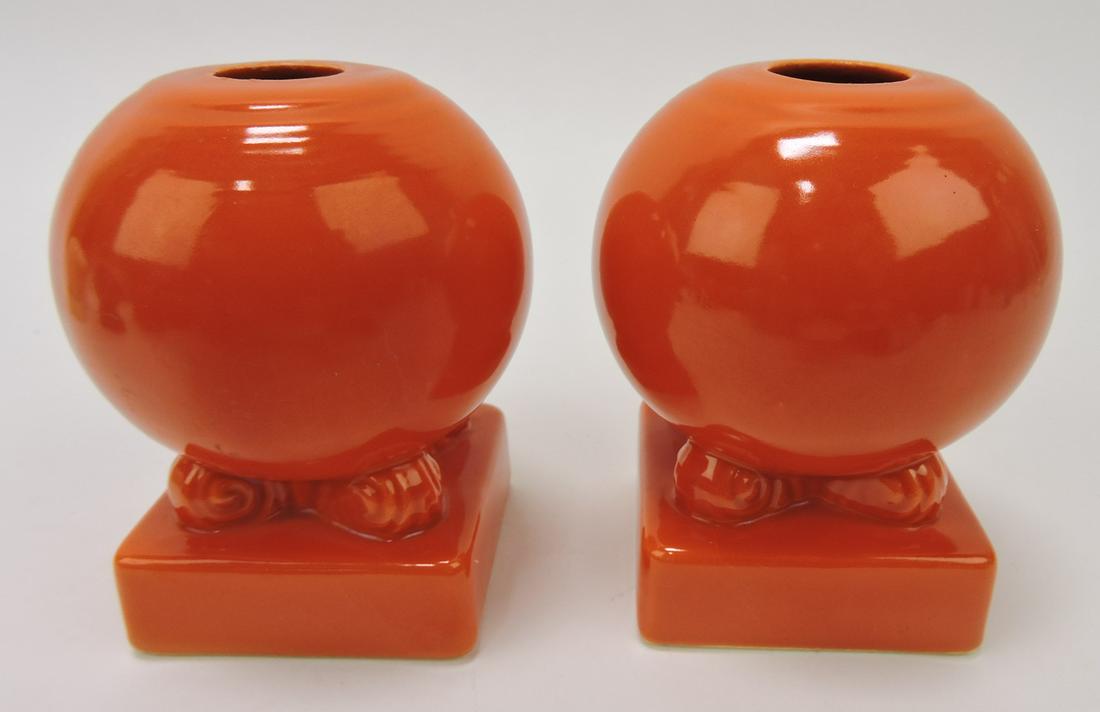 Fiesta pair bulb candle holders, red (1 of 1)