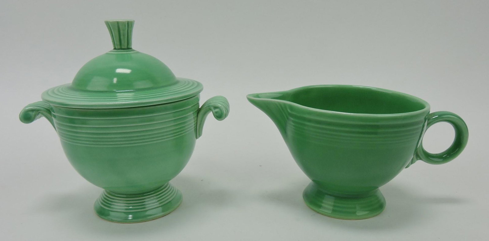 Fiesta cream & sugar, green: .