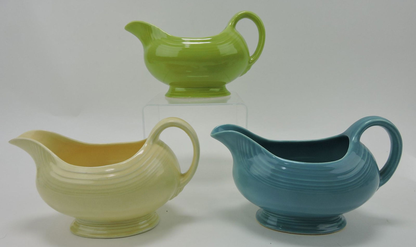 Fiesta sauce boat group, chartreuse, ivory, (1 of 1)