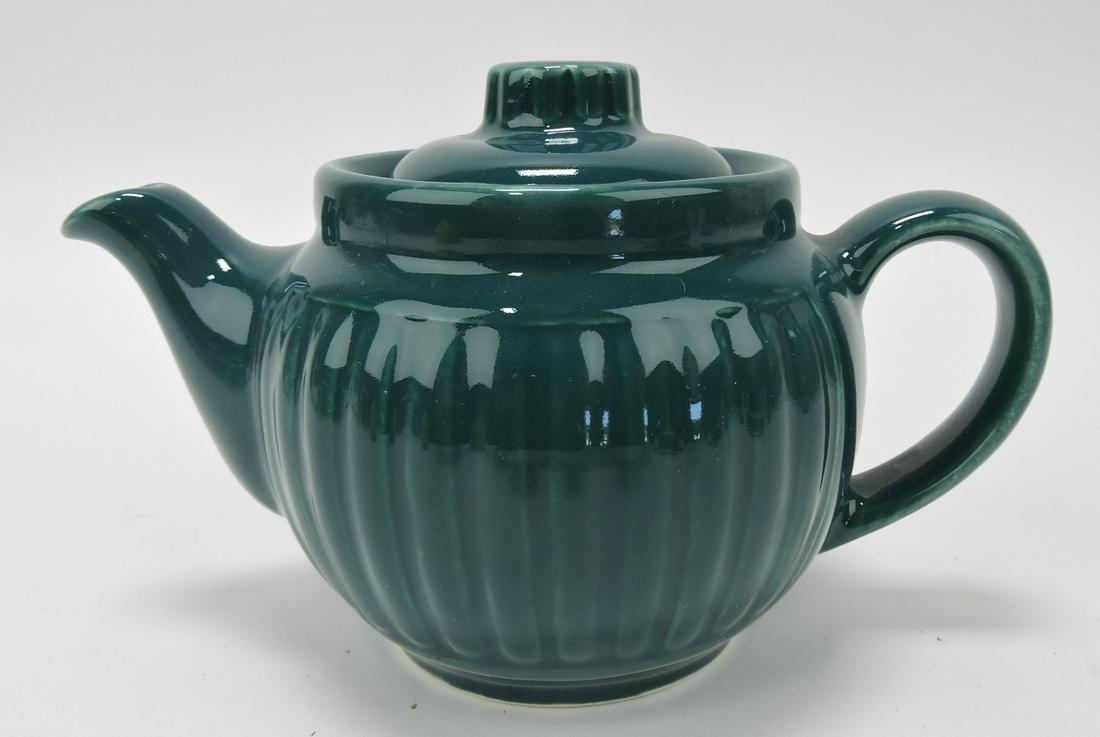 Hall China Everson ribbed teapot, sample, (1 of 2)
